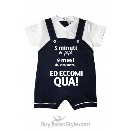 Baby romper  "5 minutes of dad, 9 months of mum and now so cute here I am