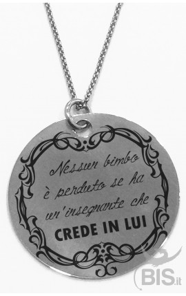 collana incisa dedica maestra