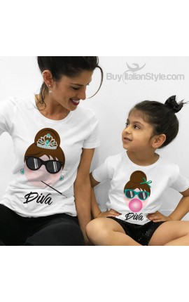 t-shirt bimba audrey mini diva con big-bouble