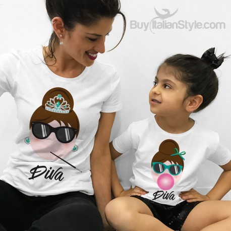 t-shirt bimba audrey mini diva con big-bouble