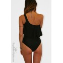 Costume premaman monospalla con volant