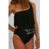Costume premaman monospalla con volant