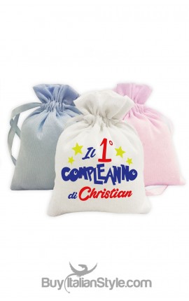 Kit 5pz sacchetti portaconfetti "stelle" personalizzabile