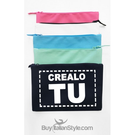 Pochette tela personalizzata iniziali