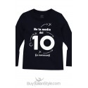 T-shirt manica lunga "Ho la media del 10 (al fantacalcio)"