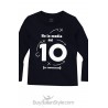 T-shirt manica lunga "Ho la media del 10 (al fantacalcio)"
