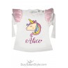 t-shit bimba unicorno personalizzabile con nome