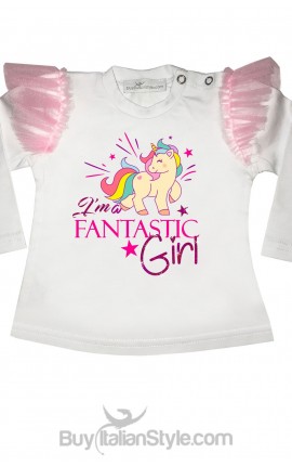 t-shit bimba unicorno i'am fantastic girl