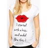 T-shirt premaman manica corta "E ti amerò come succede nelle favole pe