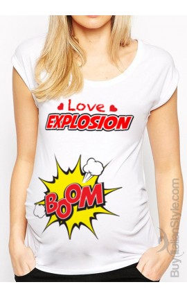 T-shirt premaman "Esplodo d'amore"