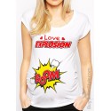 T-shirt premaman "Esplodo d'amore"