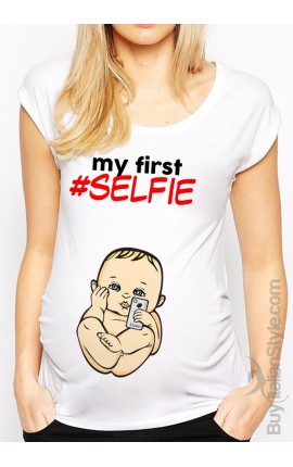 T-shirt premaman "Il mio primo selfie"