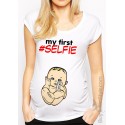 T-shirt premaman "Il mio primo selfie"