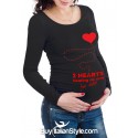 Maternity long sleeve printed t-shirt