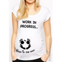 T-shirt premaman manica corta "Lavori in corso...in dolce attesa"