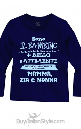 T-shirt manica lunga "Scusate per il look, ma mia mamma è super fashion"