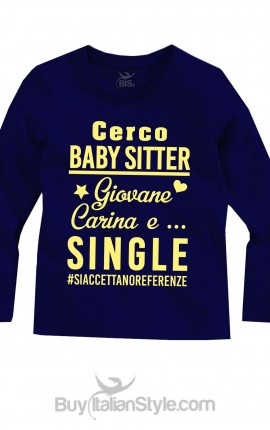 T-shirt manica lunga "cerco baby sitter"