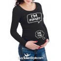 Maternity t-shirt "I'm hungry ...me too"