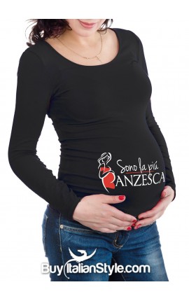 T-shirt premaman "Sono la più panzesca "