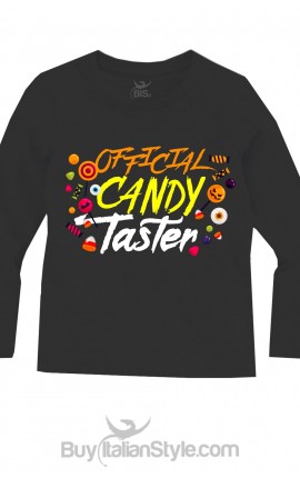 Maglia bimbo halloween "Official candy taster"