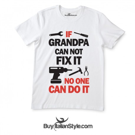 Maglietta Divertente 'Grandad The Man Who Fixes Things' – Idea Regalo Per Nonno O Papà, Nera, Taglia XXL, Cotone Di Qualità