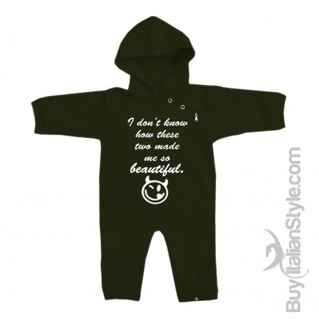 Full dress in sweatshirt "I don't know how  these two made me so beautiful"
