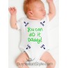 Baby funny apparel  bodysuit "You can do it daddy"