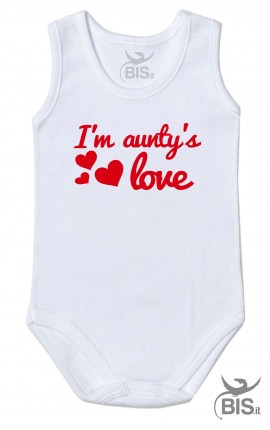 Half sleeve baby Bodysuit  "I am aunty's love"