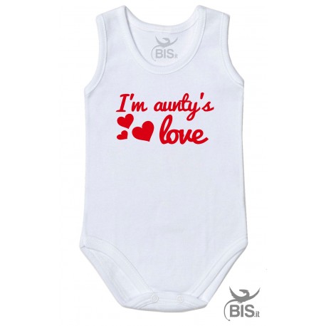 Half sleeve baby Bodysuit  "I am aunty's love"