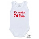 Half sleeve baby Bodysuit  "I am aunty's love"