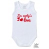Half sleeve baby Bodysuit  "I am aunty's love"