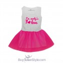 Girl dress with tulle skirt "I'm  aunty's love"