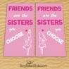 Set of two beach towels "Friends are the sisters you choose"