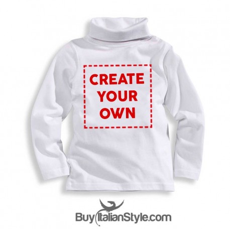 maglia collo alto neonato e bembino personalizzabile