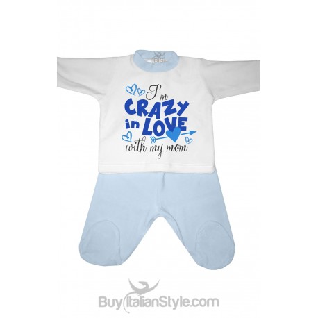 Chenille Baby set"I'm crazy in love with my mom"