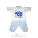 Chenille Baby set"I'm crazy in love with my mom"