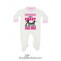 CUSTOMIZABLE baby all in one"I have a crazy Aunt (Uncle-Mom-Daddy)"