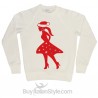 Woman's sweatshirt mom kisses  father's christmas