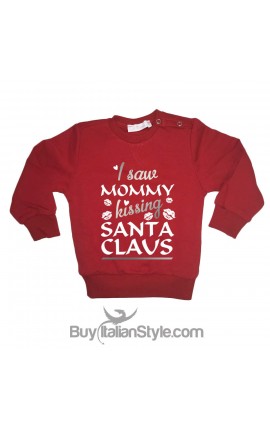 Baby Sweater "I saw mom kissing father  christmas"