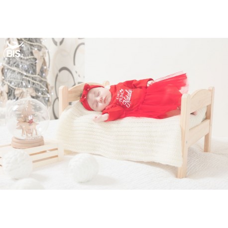 abitino neonata con tulle "il mio primo natale"