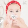Fascia turbante rossa con stelline natalizie