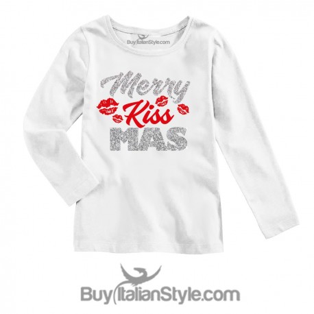 T-shirt manica lunga "Merry KissMas"