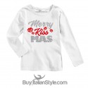 T-shirt manica lunga "Merry KissMas"