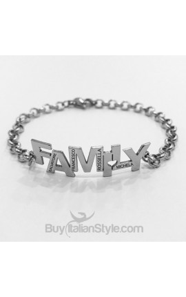 Bracciale family con incisione nomi