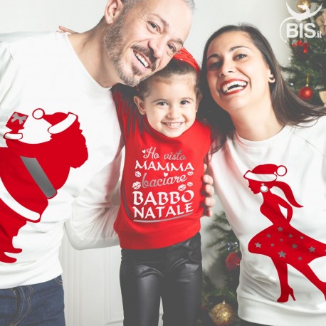Felpa Uomo girocollo papà babbo natale