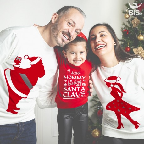 Felpa Uomo girocollo papà babbo natale