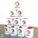 Tazza plastica unicorno con nome