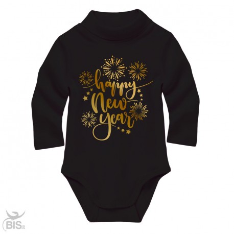 Turtle neck bodysuit "Merry KissMas"