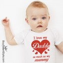 Baby Bodysuit "I Love my Daddy as much as my Mummy"
