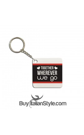 Personalized Keyring  "Together wherever we go"